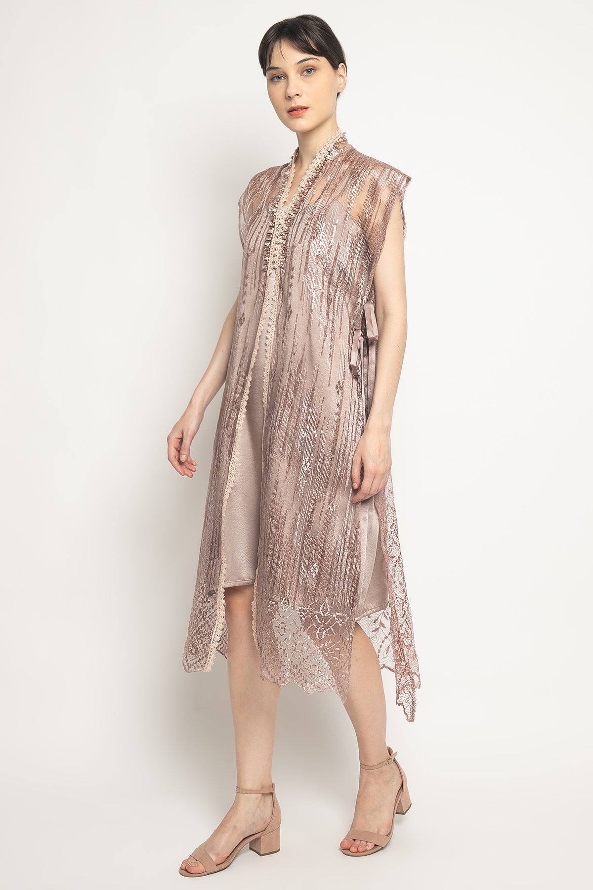 Lyca Outer Dress in Rose Gold