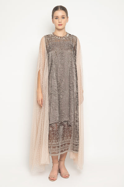 Zeba Dress in Black Nude