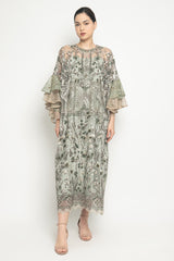 Zivana Dress in Flowery Green