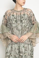 Zivana Dress in Flowery Green