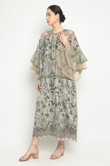 Zivana Dress in Flowery Green
