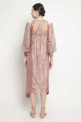 Radia Velvet Dress in Pink