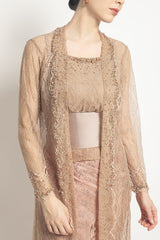 Gamila Kebaya Set in Golden Nude