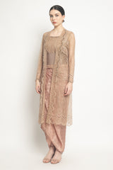 Gamila Kebaya Set in Golden Nude