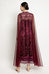 Zeba Dress in Maroon Burgundy