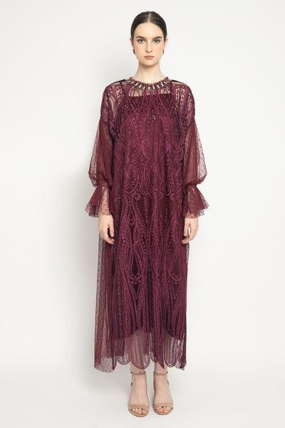 New Carissa Dress in Maroon Burgundy