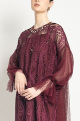 New Carissa Dress in Maroon Burgundy