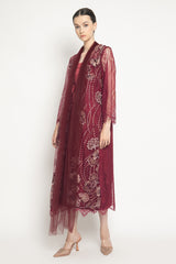 Zyla Dress in Maroon