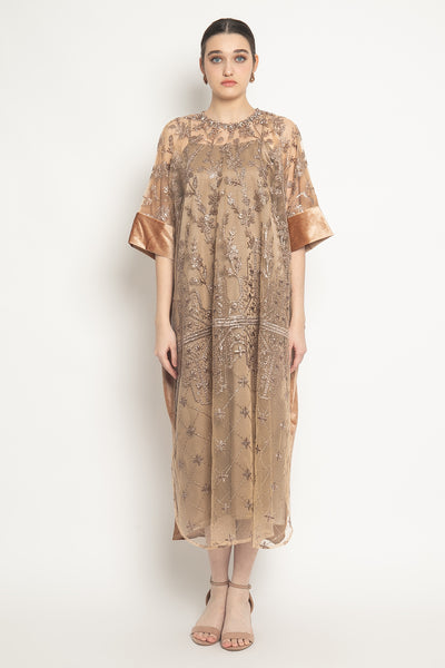 Alina Velvet Dress in Bronze