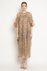 Alina Velvet Dress in Bronze