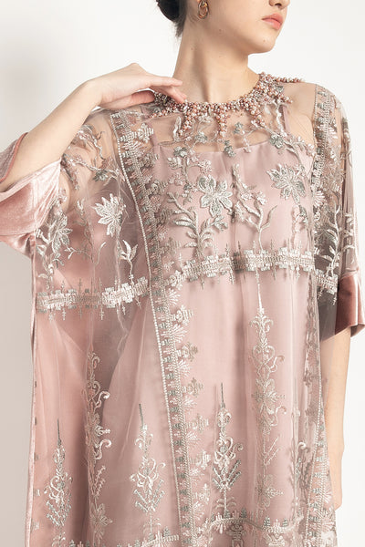 Alina Velvet Dress in Pink