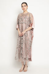 Alina Velvet Dress in Pink