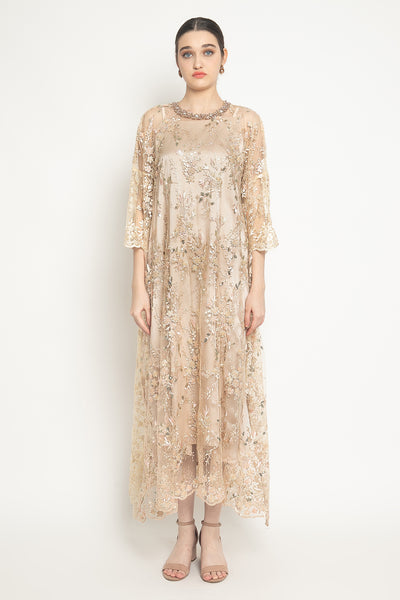 Shanum Dress in Golden Nude