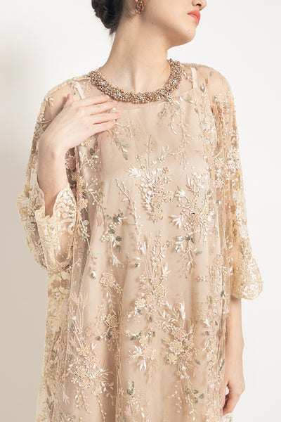 Shanum Dress in Golden Nude