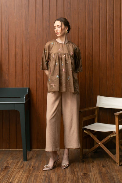 Rose Top in Mocca Brown