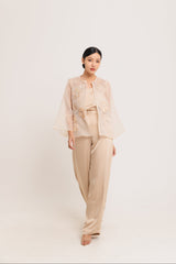 Aubree Blouse in Nude