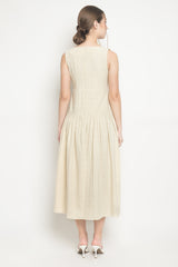 Serene Linen Dress in Beige