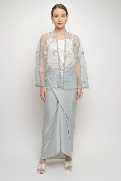 Aliva Outer Top in Blue Tosca