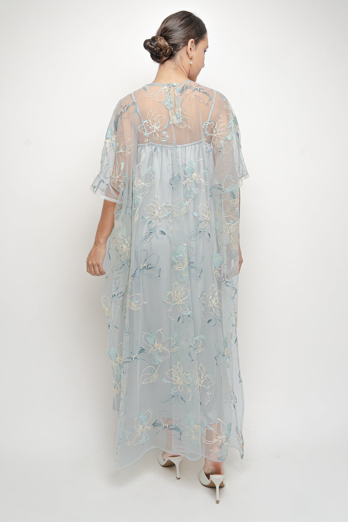 Nayara Dress in Blue Tosca