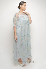 Nayara Dress in Blue Tosca