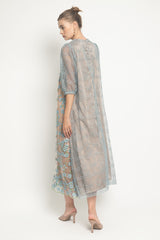 Sakura Midi Dress in Dusty Blue