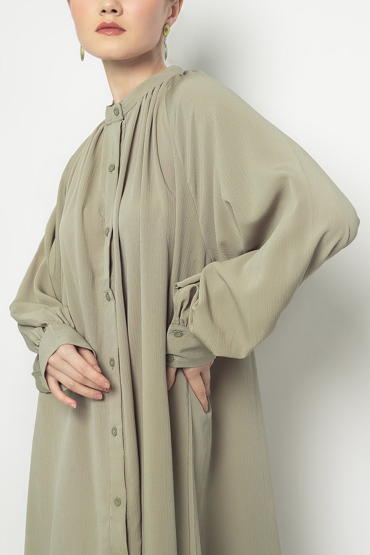 Calla Dress in Olive by After a Number Dresshaus - Main Image