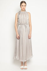 Dawn Halter Dress in Moonlight Silver