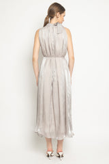 Dawn Halter Dress in Moonlight Silver