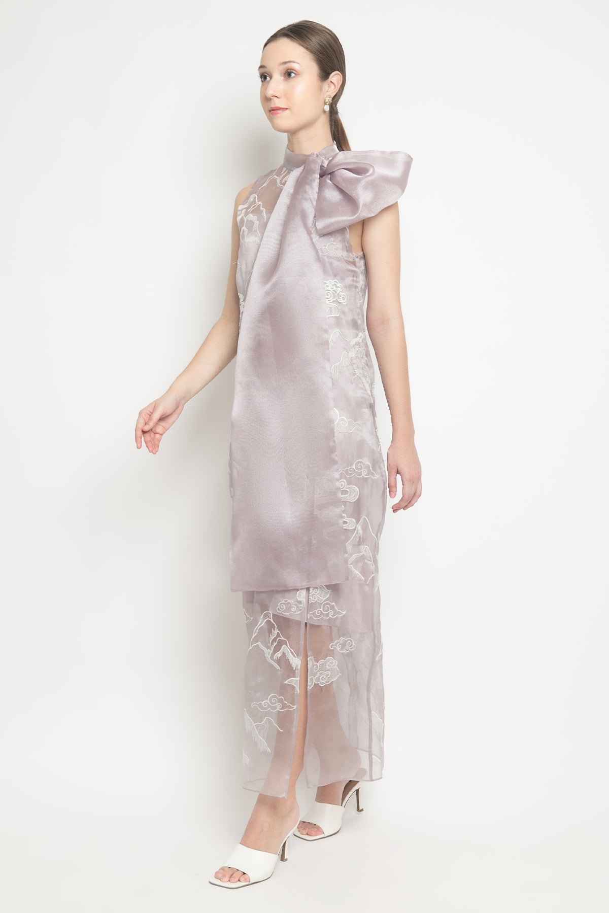 Sinergi Dress Set 02 in Lilac White