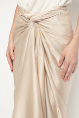 Aisyah Lilit Skirt in Light Gold