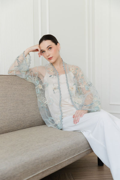Aliva Outer Top in Blue Tosca