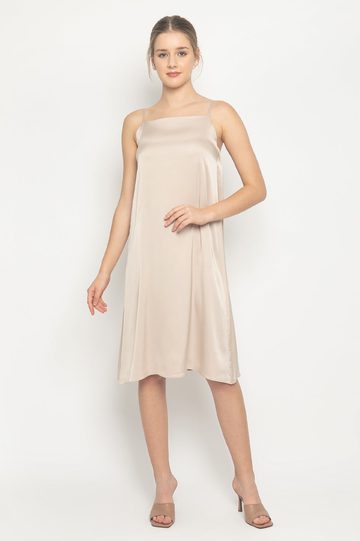 Fara Camisole Dress in Nude by Aluna Dresshaus1