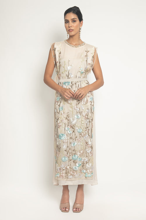 Ivory Bloom Maxi Dress