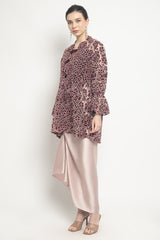 Hava Kebaya Top in Burgundy