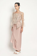 Inaya Kebaya Top in Ivory Pink