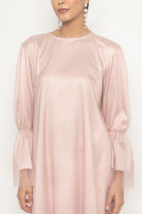 Yuna Inner Dress Tulle Hijab in Dusty Pink