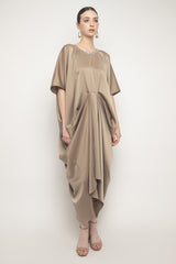 Calla Kaftan Dress in Dark Nude