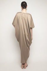 Calla Kaftan Dress in Dark Nude