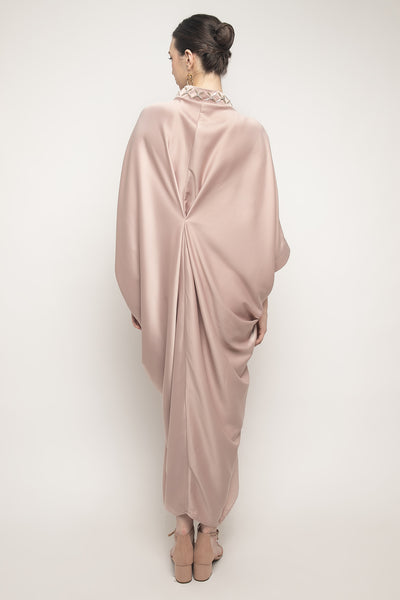 Zahra Kaftan Dress in Rosegold