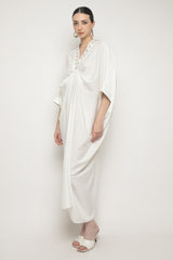 Zahra Kaftan Dress in Off White