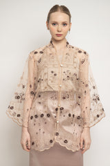 Kirani Top in Flowery Nude Peach