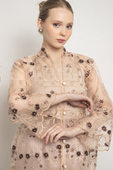 Kirani Top in Flowery Nude Peach