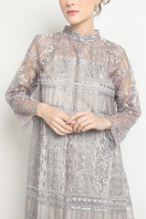 Riya Dress in Silver Grey