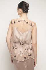 Ava Top in Flowery Nude Peach