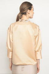 Jia Outer Top in Champagne