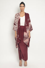 Delima Outer Set in Maroon