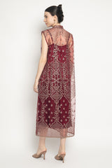 Chayra Dress in Maroon