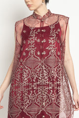 Chayra Dress in Maroon