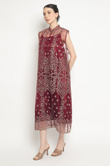 Chayra Dress in Maroon