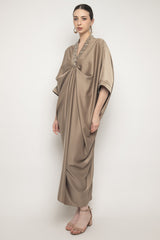 Zahra Kaftan Dress in Dark Nude